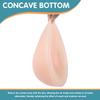 Self-Adhesive Teardrop Silicone Breast Forms, Concave Bottom C Cup Nude - Fake Boobs for Transgender(A Cup) view 3
