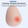 Concave Bottom Silicone Breast Forms C Cup Brown, Bra Pad Enhancers for Crossdresser Transgender Mastectomy Prosthesis(White,DD Cup) view 2