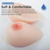 Concave Bottom Silicone Breast Forms C Cup Brown, Bra Pad Enhancers for Crossdresser Transgender Mastectomy Prosthesis(White,DD Cup) view 3