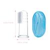 Mipcase 9pcs Silicone Finger Toothbrush Set for Infants 0-3 Years, Soft Teething Brush with Storage Box, Oral Cleaning and Gum Massager, Blue Pink view 2