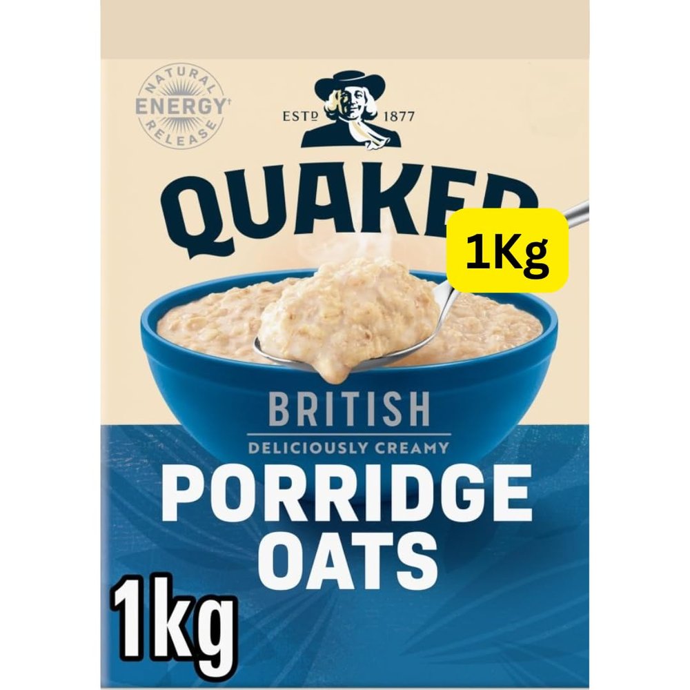Porridge Oats Quakers 1Kg Pack (1x1Kg)