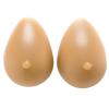 1 Pair Teardrop Silicone Breast Forms, Concave Bottom Bra Pad Enhancers Fake Boobs for Mastectomy, 5XL, Brown(12XL) view 1