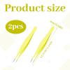 2Pcs Pointed Tweezers,Tweezers for Facial Hair Women,Stainless Steel Precision Tweezers for Men and Women,for Facial Hair Blackhead Removal view 2