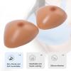 Triangle Silicone Breast Forms, Concave Bottom Non-Stick Fake Boobs - C Cup Bra Pad Enhancers for Crossdresser, Transgender(Non-Stick,B Cup) view 2