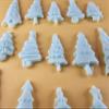 15 x Edible 3D 45mm Christmas Trees, icing toppers, cake cupcakes decorations T088 (Baby Blue) view 3