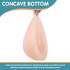 Self-Adhesive Teardrop Silicone Breast Forms, Concave Bottom C Cup Nude - Fake Boobs for Transgender(AAA Cup) view 3