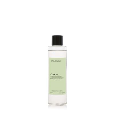 Stoneglow - Affirmations - Calm - Bergamot & Patchouli - Scented Reed Diffuser Refill, 210ml, lasts up to 16 weeks, Patchouli, Eucalyptus, Amber, Vanilla and Lavender