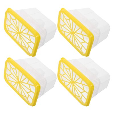 Hemobllo 4pcs Moisture Absorber Plastic Holder Box for Wardrobe and Cabinet, Large Capacity Water Absorbing Reusable Compact Container for Home Damp and Mould Control