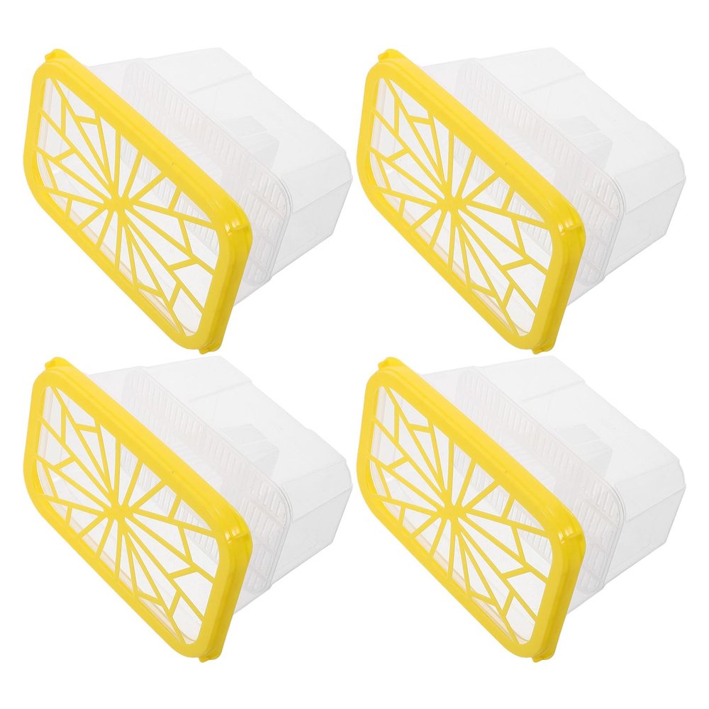 Hemobllo 4pcs Moisture Absorber Plastic Holder Box for Wardrobe and Cabinet, Large Capacity Water Absorbing Reusable Compact Container for Home Damp and Mould Control