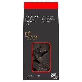 Waitrose No1 Tea Collection, Assorted Flavours, 15 Pack, 37.5-50g (Pack of 1, English Breakfast Tea 15 Pack 50g)