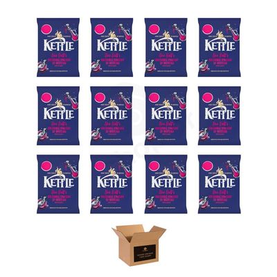 Kettle Chips Variety Flavoured Potato Crisps Snacks Hand Cooked Thick Cut Crispy | Sea Salt, Balsamic Vinegar & more Crunchy Vegetarian (Sea Salt & Balsamic Vinegar of Modena - 80g x 12Pack)