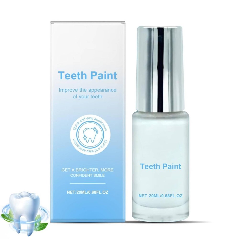 Tooth Polish, Tooth Paint, Teeth Whitening Paint, Instant Whitening Tooth Paint, Natural Teeth Whitening in Minutes, Gentle Formula, for Block Teeths Stains, Fresh Breath (1PC)