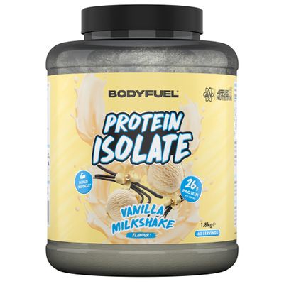 Applied Nutrition BodyFuel Protein Isolate Powder 26g Protein, Whey & Milk Protein Isolate for Muscle Growth & Recovery, Low Sugar Easy Mix Protein Shake (1.8kg 60 Servings) (Vanilla Milkshake)
