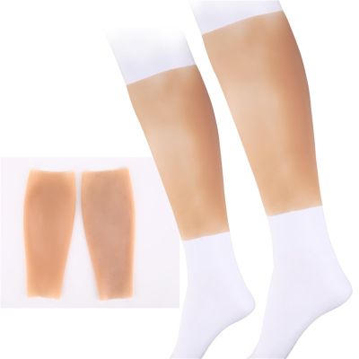 1 Pair Calf Pads, Silicone False Calf, Realistic Silicone Leg Enhancement Calf Pads Arms Sets Silicone Leg Enhancer Realistic Fake Calf for Crooked Or Thin Legs Arms Scar Cover Sleeves(Skin,M)