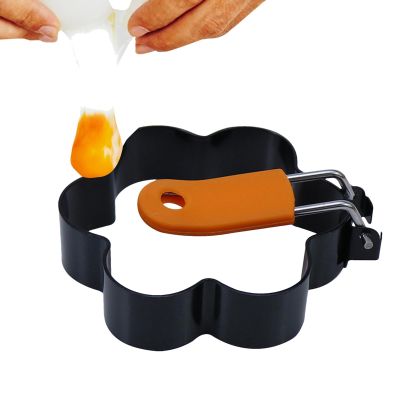Egg Rings for Mirror Eggs, with Non-Stick Coating | Pancake Shape Egg Rings for Grill Plate - For Household, Camping and Commercial Use as well as for Breakfast, Pancakes, Sandw