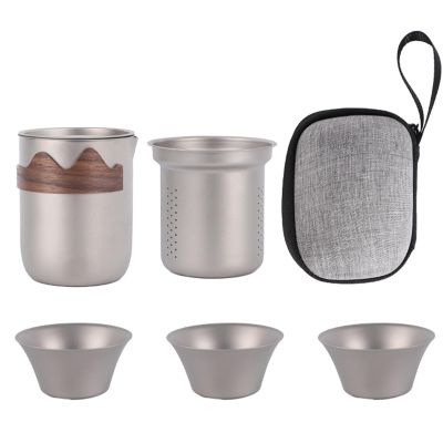 Titanium Tea Set Outdoor Teaware Kit