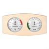 Floweringbeter Wooden Sauna Thermometer and Hygrometer 2-in-1 for Indoor Outdoor Use, Pine Wood Steam Room Gauge with 0-120C Range, Natural Finish Monitor for Home Spa Club view 1