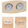 Floweringbeter Wooden Sauna Thermometer and Hygrometer 2-in-1 for Indoor Outdoor Use, Pine Wood Steam Room Gauge with 0-120C Range, Natural Finish Monitor for Home Spa Club view 4