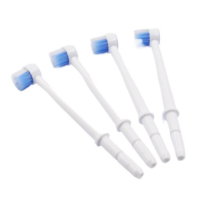 4pcs Oral Hygiene Accessories Nozzles Brush Tip, Compatible with Waterpik WP-100 WP-450 WP-250 WP-300 WP-660 WP-900 Brush Flosser Head Oral Irrigator Parts