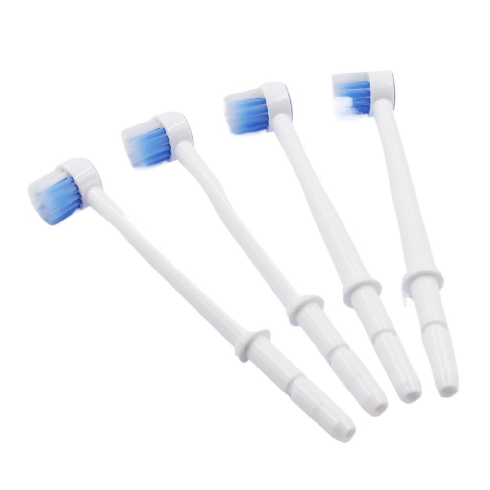 4pcs Oral Hygiene Accessories Nozzles Brush Tip, Compatible with Waterpik WP-100 WP-450 WP-250 WP-300 WP-660 WP-900 Brush Flosser Head Oral Irrigator Parts