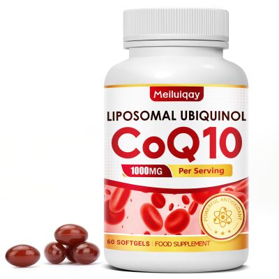 CoQ10 Supplement 1000 mg, Liposomal Ubiquinol Vegan Supplement-Heart & Energy Support, High Strength Coenzyme Q10, Non-GMO & Gluten Free, 60 Softgels