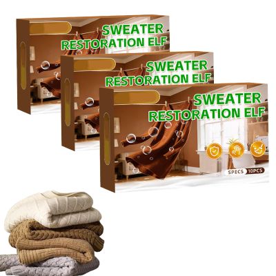 Anti-Shrink Sweater Revive Effervescent Tablets, Gentle Soak for Hand Wash to Help Relax Wool, Cashmere & Knit Fibres - Helps Restore Shape, Reduce Pilling, 10 Tablets (3 PCS)