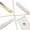 4 Pieces of Stainless Steel Oblique Tweezers and 2 Pieces of Leather Case, Precise Clamping, Beauty Care Tools, Suitable for Eyebrow Trimming, Facial Fine Hair and Blackhead Treatment. view 3