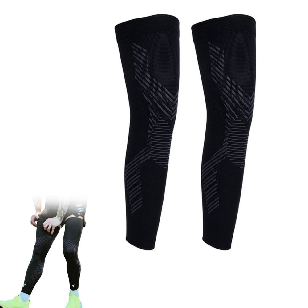 2 Pack Full Leg Compression Sleeves for Men And Women, Knee Compression Sleeve, Knee Support for Meniscus Tear, Running, Weightlifting, Workout, ACL, Arthritis, Joint Pain Relief
