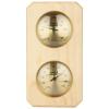 BOSREROY Temperature & Humidity Gauge for Sauna: Pine-Framed Dual Display view 1