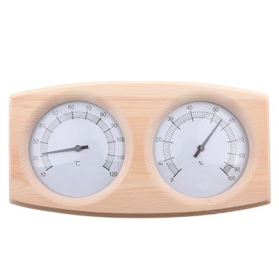 BOSREROY 2-in-1 Sauna Thermometer & Hygrometer, Wooden Gauge for Spas