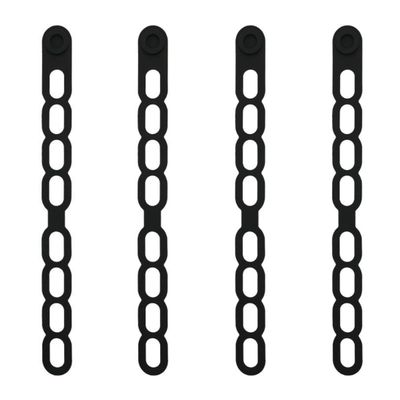 Vibsky Adjustable Silic Latch Strap For Kitchen Lid Suring, 4 Pcs Organizing Tie Compatible With Slow Cooker And Lunch Box, Sy To Cln, Black/Blue/Ay
