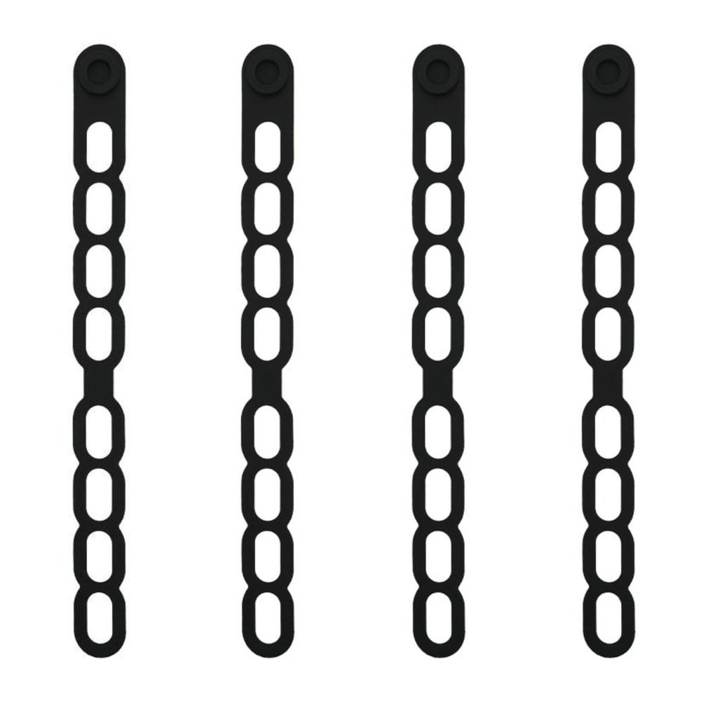 Vibsky Adjustable Silic Latch Strap For Kitchen Lid Suring, 4 Pcs Organizing Tie Compatible With Slow Cooker And Lunch Box, Sy To Cln, Black/Blue/Ay