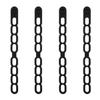 Vibsky Adjustable Silic Latch Strap For Kitchen Lid Suring, 4 Pcs Organizing Tie Compatible With Slow Cooker And Lunch Box, Sy To Cln, Black/Blue/Ay view 1