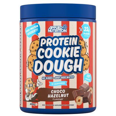 Applied Nutrition Protein Cookie Dough 400g High Protein Snack, Over 22g of Protein Per Serving, Ready-to-Eat Low Calorie, Healthy Treat (400g 10 Servings) (Choco Hazelnut)