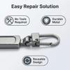 12 Pack Zipper Pull Replacement, Metal Zip Pullers Detachable Tab Repair Handle Mend Fixer, Spare Extension Tag for Luggage, Clothing, Backpack, Suitcase, Jackets, Boots & Purse (Attaches to Existing view 2