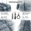 12 Pack Zipper Pull Replacement, Metal Zip Pullers Detachable Tab Repair Handle Mend Fixer, Spare Extension Tag for Luggage, Clothing, Backpack, Suitcase, Jackets, Boots & Purse (Attaches to Existing view 4
