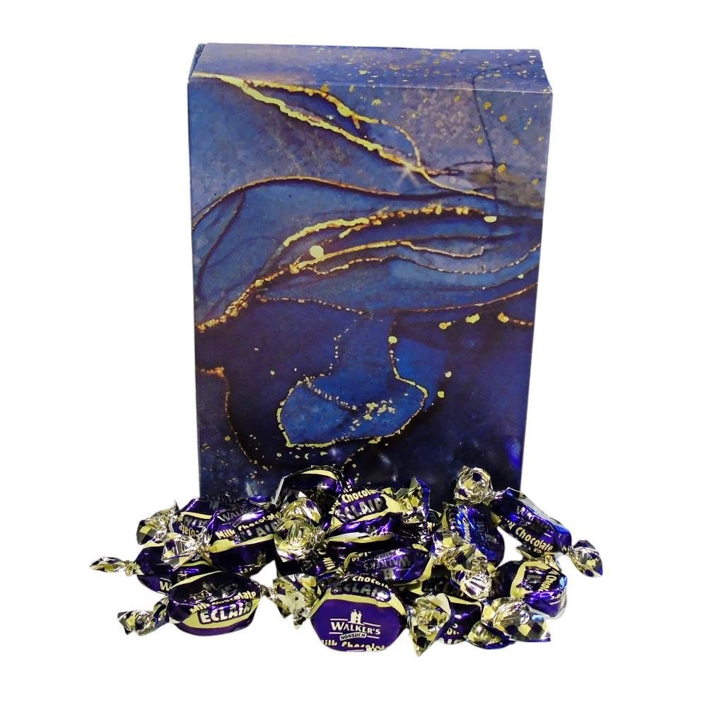 350g Rectangular Box Starlight Blue Pattern of Walkers Milk Chocolate Eclairs