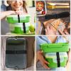 Mipcase 10pcs Soft Elastic Lunch Box Straps with Hook and Loop Closure, Reusable Bento Box Carrying Bands for Lunch Containers, Adjustable Food Storage Fixing Belts view 4