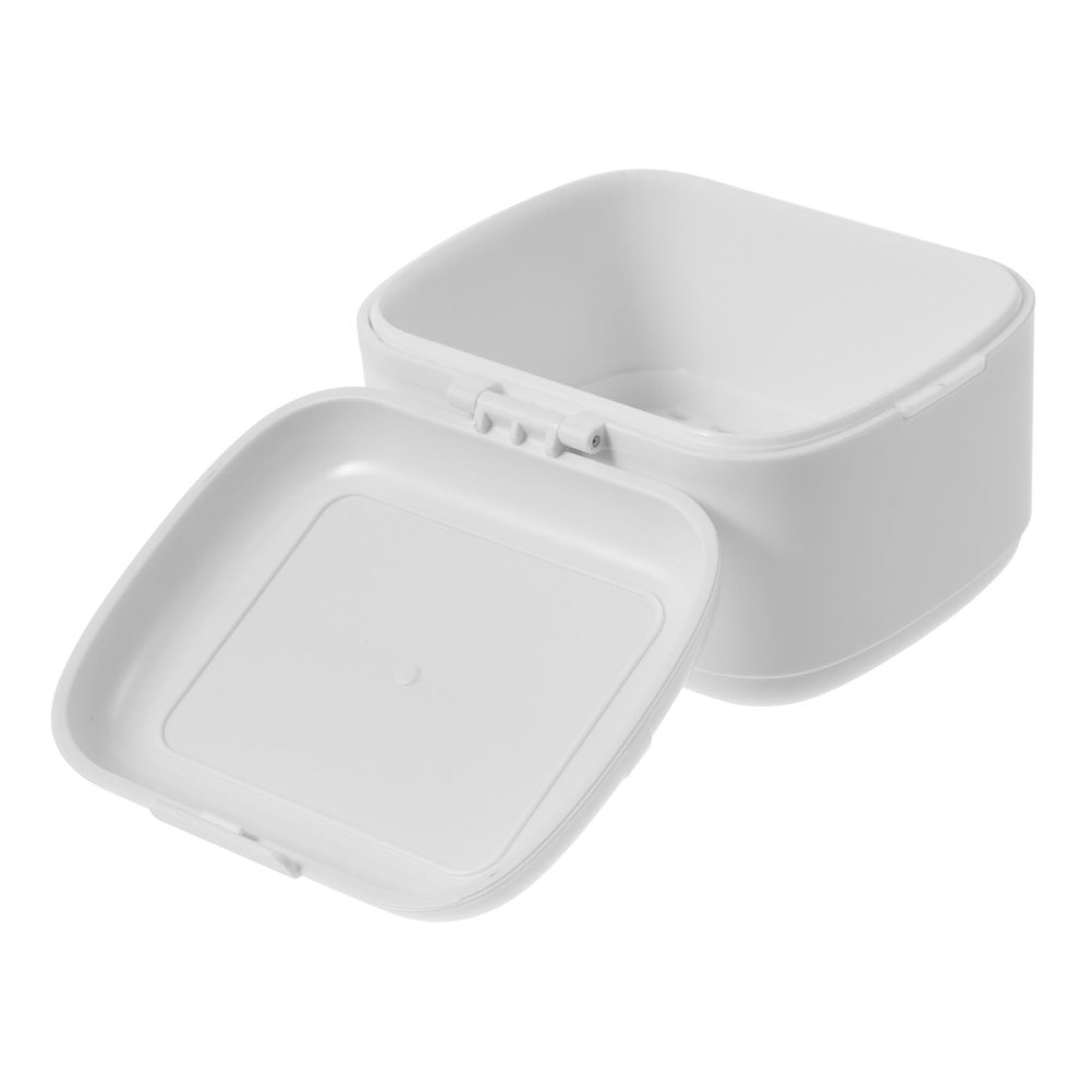 Ciieeo Portable Denture Case White Bath Retainer Box for Elderly Dentures Storage and Cleaning Travel-Friendly Suitable for Daily Outdoor Use