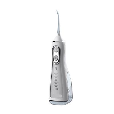 Portable Dental Oral Irrigator 4 Nozzles Jet 300ml Tank(White)