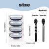 8 Pcs Razor Blades Refills with M-a-c-h-3, Razor Blades Men with 3-Layered and Double Lubrication Strip, Manual Shaver Blade for Daily Use view 2