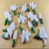 12 x Edible 3D 50mm Lily Flowers icing toppers, cake cupcakes decorations T109 (White) view 1