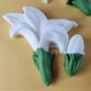 12 x Edible 3D 50mm Lily Flowers icing toppers, cake cupcakes decorations T109 (White) view 3