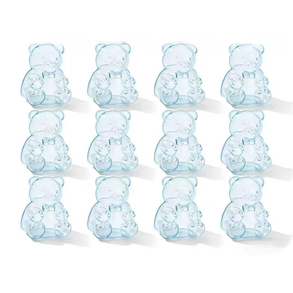 12 Pcs Gummy Bear Containers for Gift, Clear Gummy Bear Container, Large Gummy Bears Storage, For Party Favors & Candy (C)