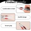 Silver Tweezer with LED Light for Hair Removal Makeup Tool Eyebrow Eyelash Tweezers, Round Trimmer, Lash Trimmer, Hair Tweezers, Brow Tools, Ingrown for Tweezer, Women's view 3