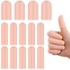 14 PCS Silicone Finger Protectors, Finger Protector Covers Waterproof Soft Fingertips Support Sleeves Rubber Thumb Protector, Reusable Elastic Finger Cots for Finger Cracking Wound Biting Protection view 1