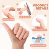 14 PCS Silicone Finger Protectors, Finger Protector Covers Waterproof Soft Fingertips Support Sleeves Rubber Thumb Protector, Reusable Elastic Finger Cots for Finger Cracking Wound Biting Protection view 3