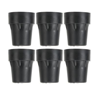 TOPINCN 6pcs Anti-Slip Walking Stick End Cover Tips - Stable Grip Walking Canes Bottom Pads, Heavy Duty Plastic, Protects Cane Tip, Easy Installation, for Elderly