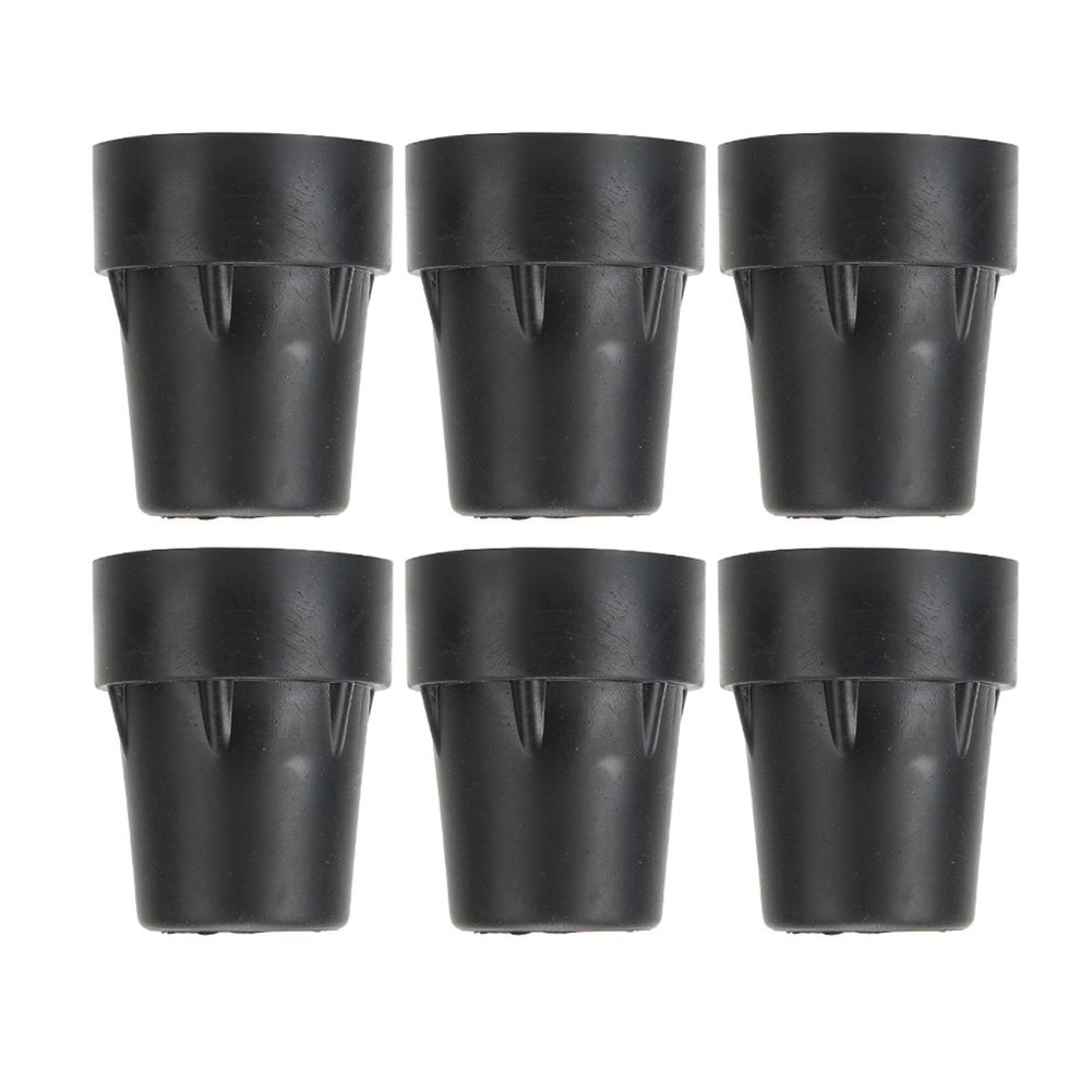 TOPINCN 6pcs Anti-Slip Walking Stick End Cover Tips - Stable Grip Walking Canes Bottom Pads, Heavy Duty Plastic, Protects Cane Tip, Easy Installation, for Elderly