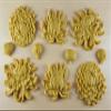 10 x Edible 3D 50mm Chrysanthemum Flower Set icing toppers, cake cupcakes T111 (Honey Gold) view 2